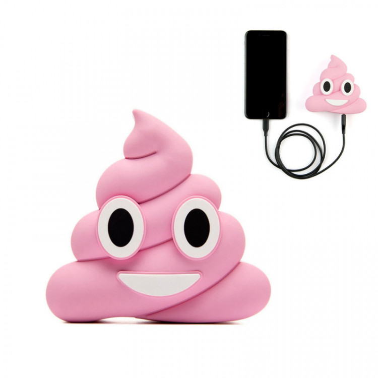 Batterie externe 8800mAh emoji crotte rose