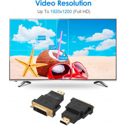 Rankie Adaptateur HDMI vers DVI, 1080P Full HD, Noir