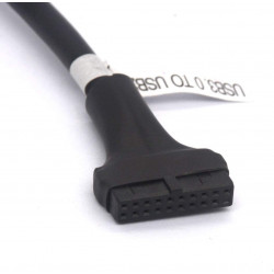 Câble adaptateur USB 2.0 mâle vers 2 double USB femelle pour  ordinateur/ordinateur portable Longueur : environ 30 cm (noir)